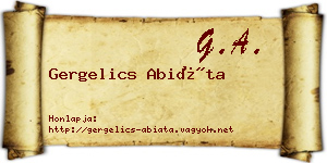 Gergelics Abiáta névjegykártya